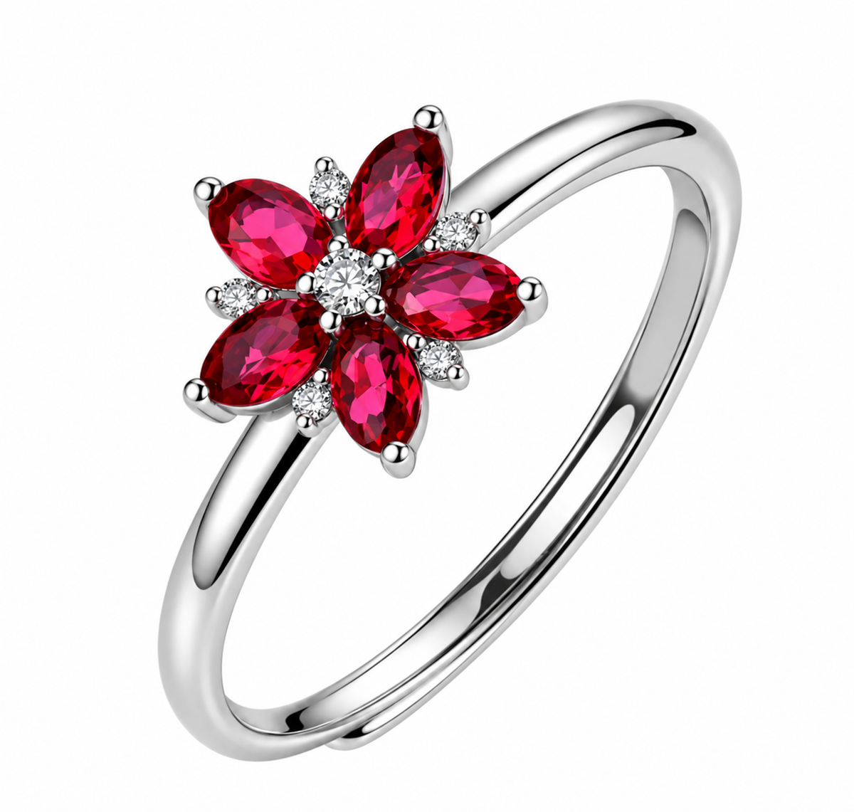 Anello da Donna con fiore in Argento 925 e cubic zirconia Brosway BROS FPR151