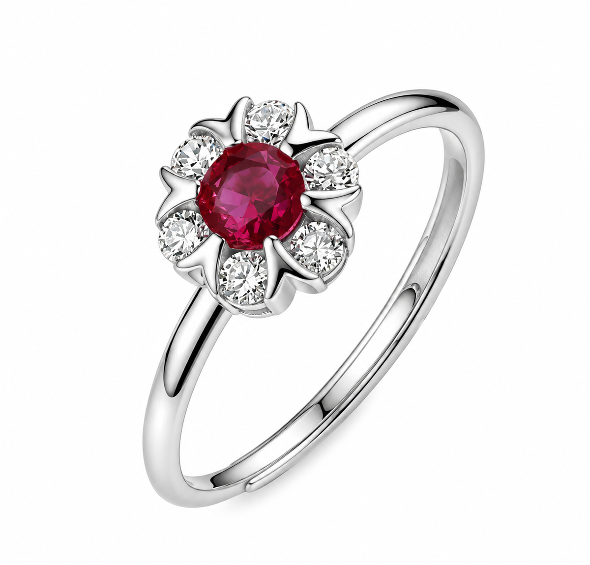 Anello da Donna con fiore in Argento 925 e cubic zirconia Brosway BROS FPR150