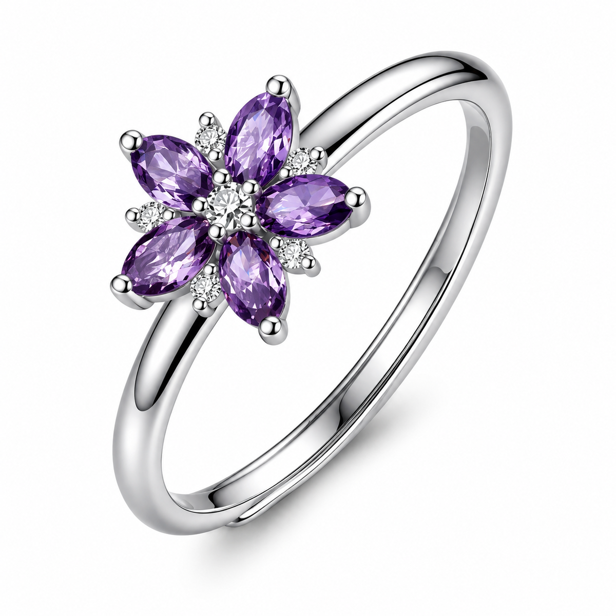 Anello da Donna con fiore e cubic zirconia in Argento 925 Brosway BROS FMP140