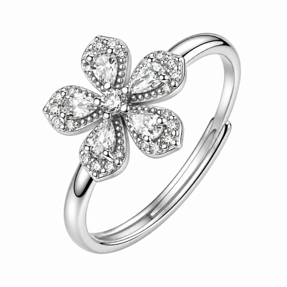 Anello da Donna con fiore e cubic zirconia in Argento 925 Brosway BROS FIW194