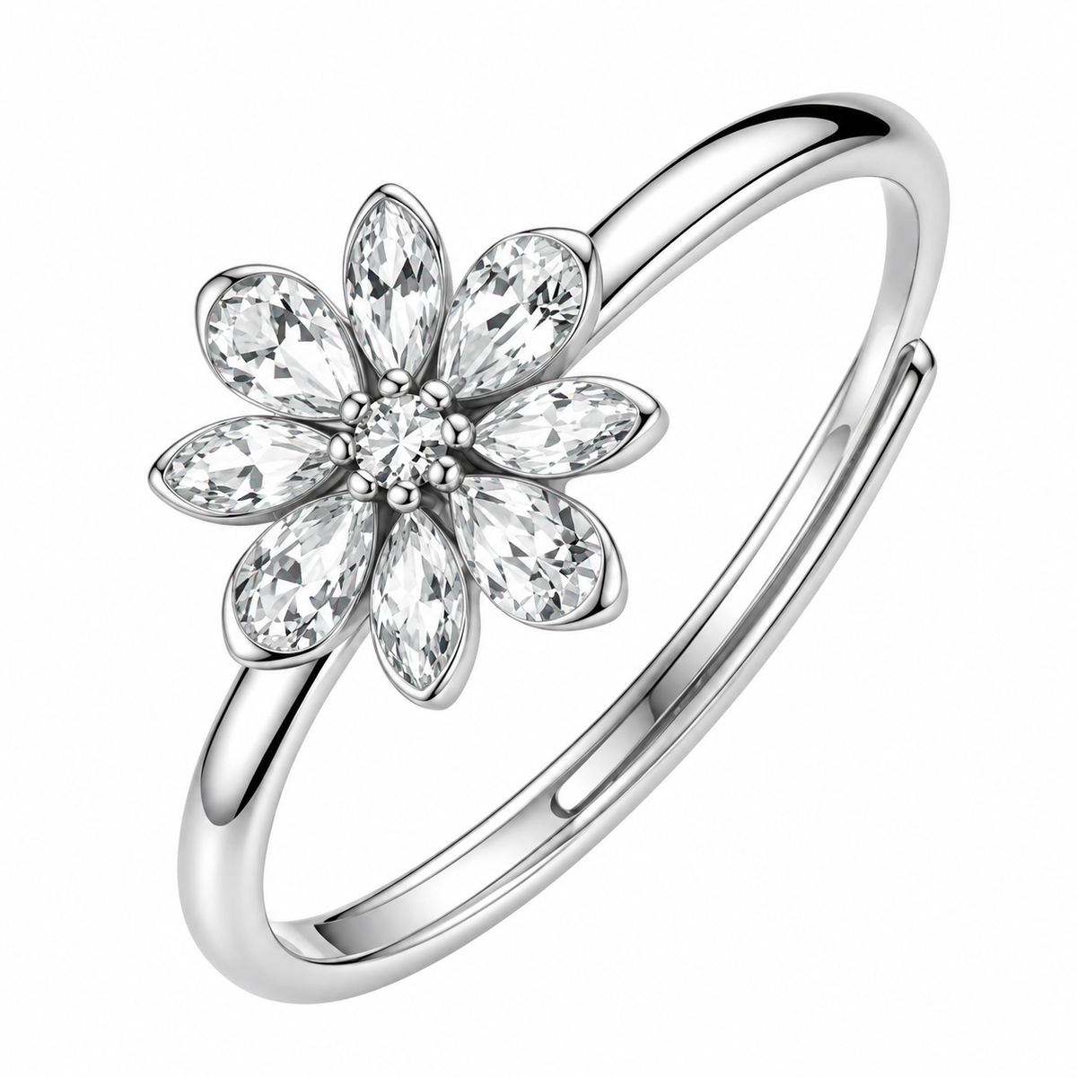 Anello da Donna con fiore e cubic zirconia in Argento 925 Brosway BROS FIW195