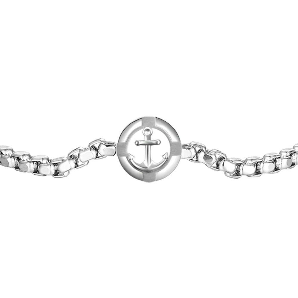 BRACCIALE UOMO IN ACCIAIO CON ANCORA LUCA BARRA LB BA1829