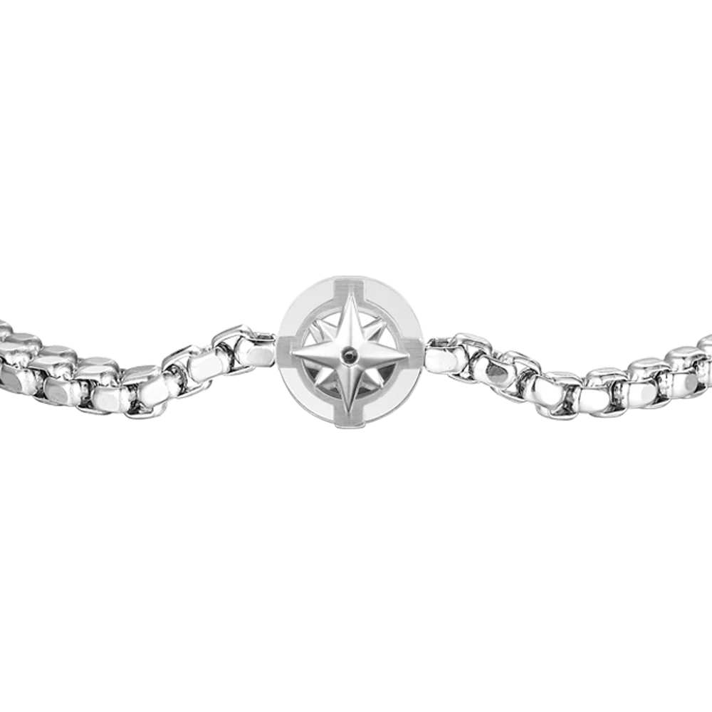 BRACCIALE UOMO IN ACCIAIO CON ROSA DEI VENTI LUCA BARRA LB BA1831