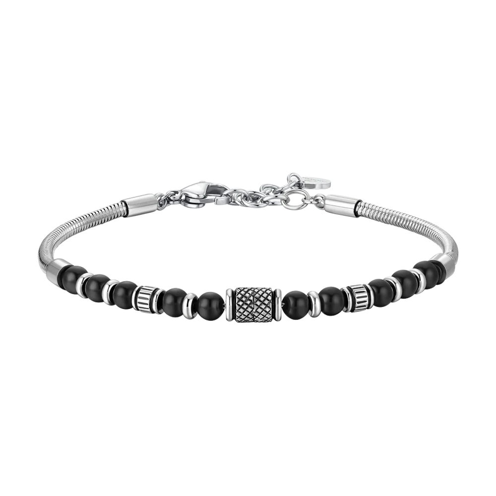 BRACCIALE UOMO CON EFFETTO VINTAGE E SFERE LUCA BARRA LB BA1862