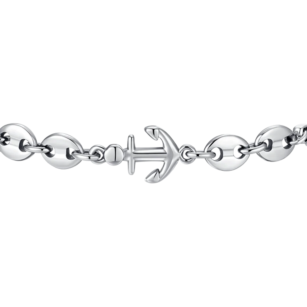 BRACCIALE UOMO IN ACCIAIO CON ANCORA LUCA BARRA LB BA1875
