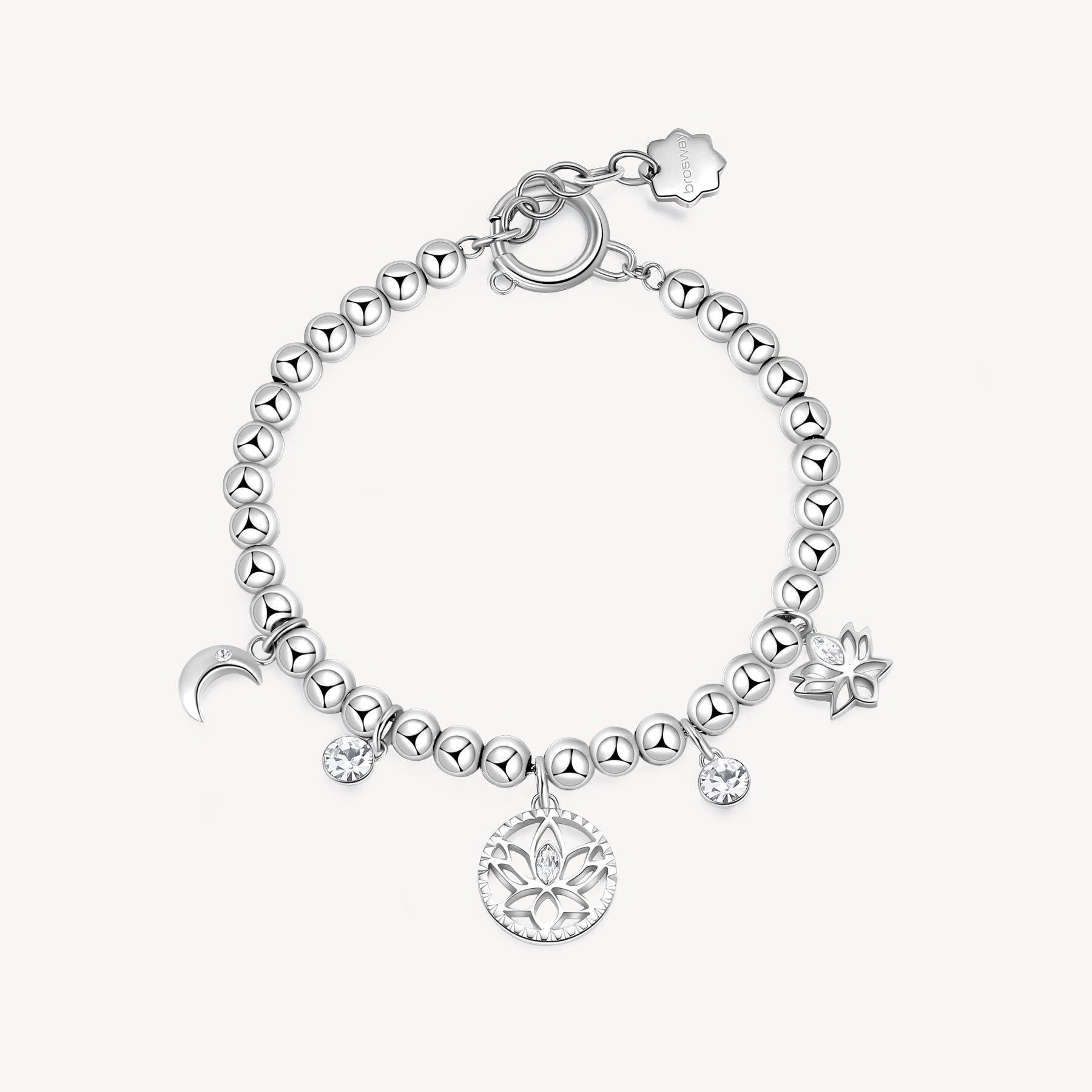 Bracciale DONNA CHAKRA FIORE DI LOTO IN ACCIAIO BROS BHKB115