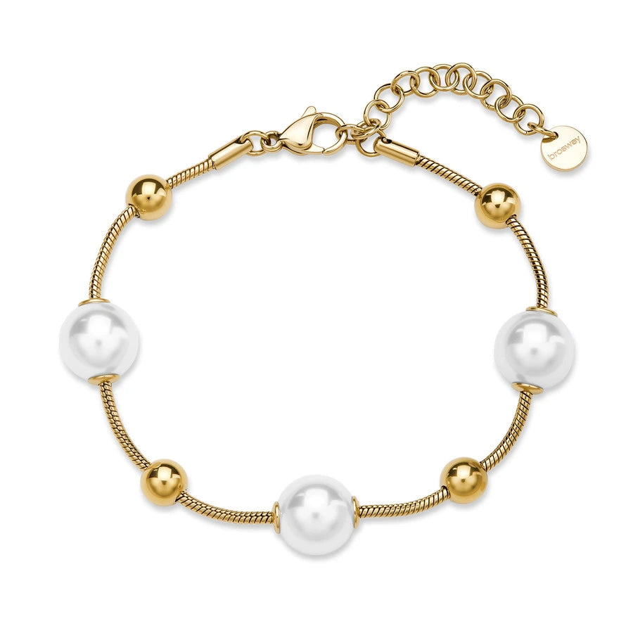 Bracciale da Donna Brosway in acciaio con perle e sfere BROS BPC57