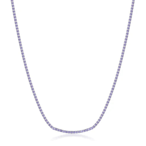 Collana tennis Brosway in acciaio con zirconi viola BROS BEIN024