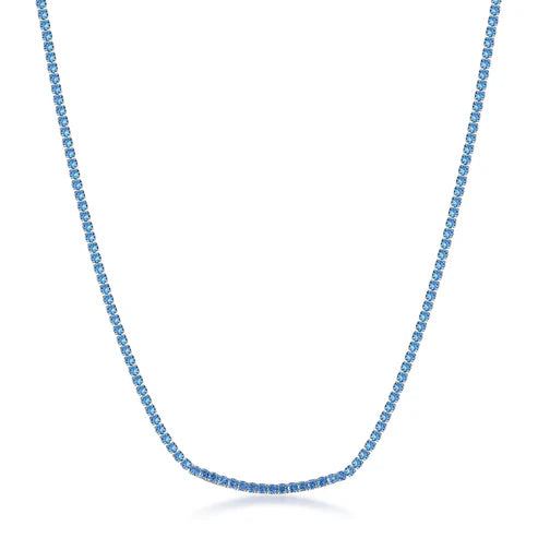 Collana tennis Brosway in acciaio con zirconi Azzurri BROS BEIN026