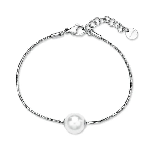 Bracciale catena Brosway in acciaio con perla centrale BROS BPC52