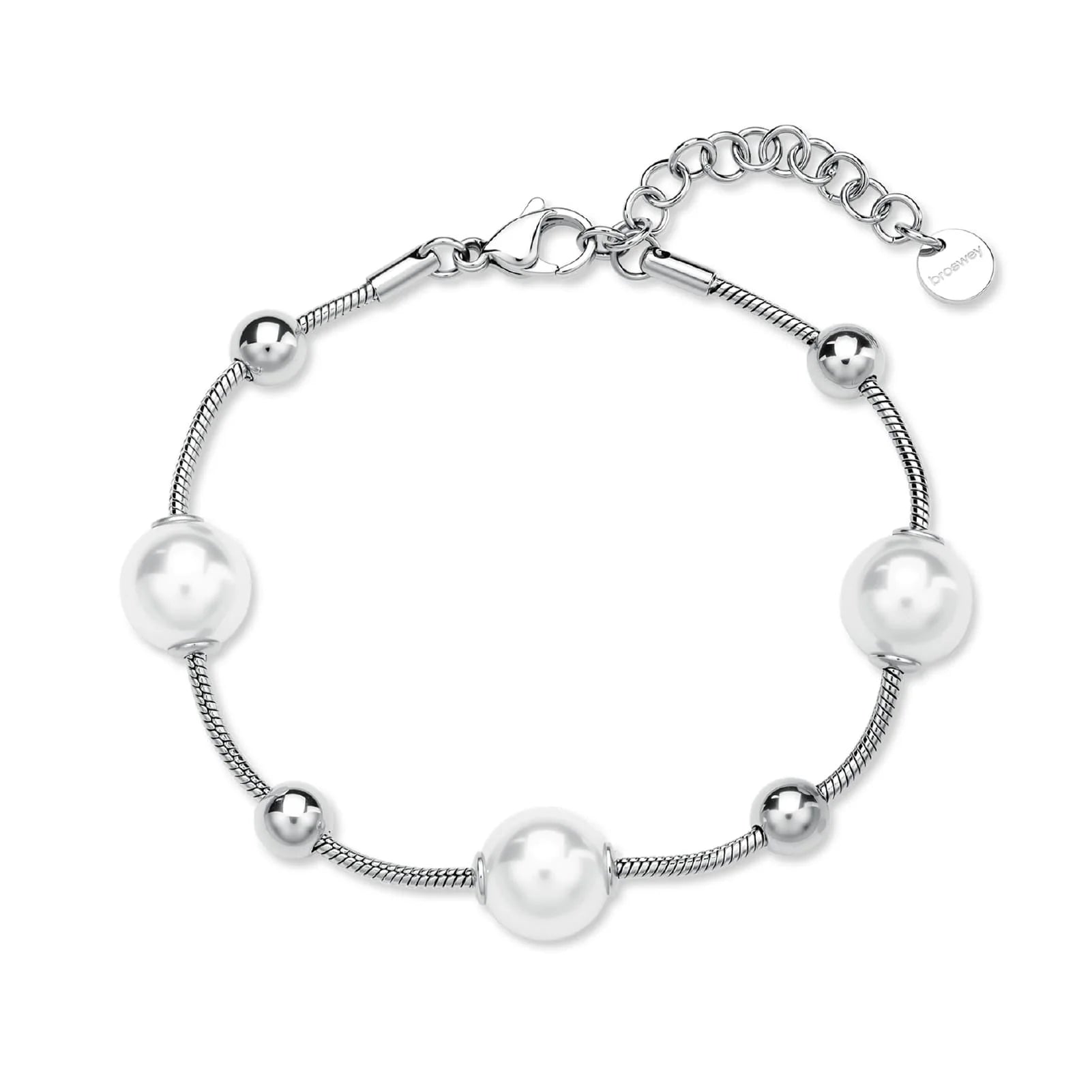 Bracciale da Donna Brosway in acciaio con perle e sfere BROS BPC56