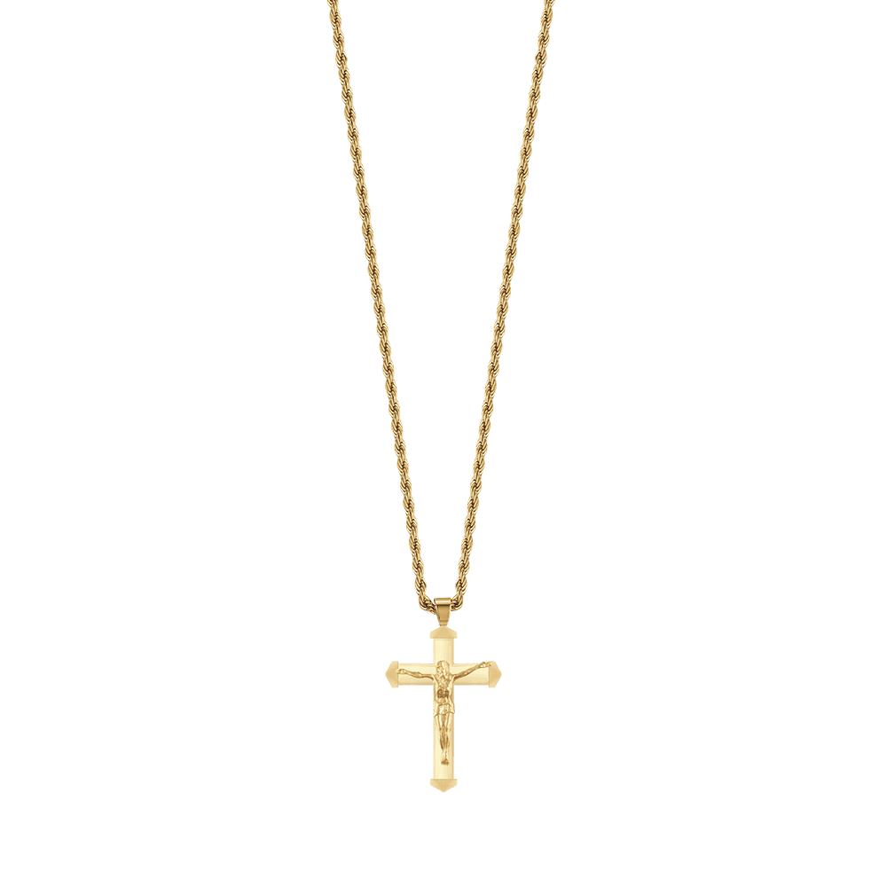 COLLANA UOMO IN ACCIAIO CON CROCEFISSO LUCA BARRA LB CA466