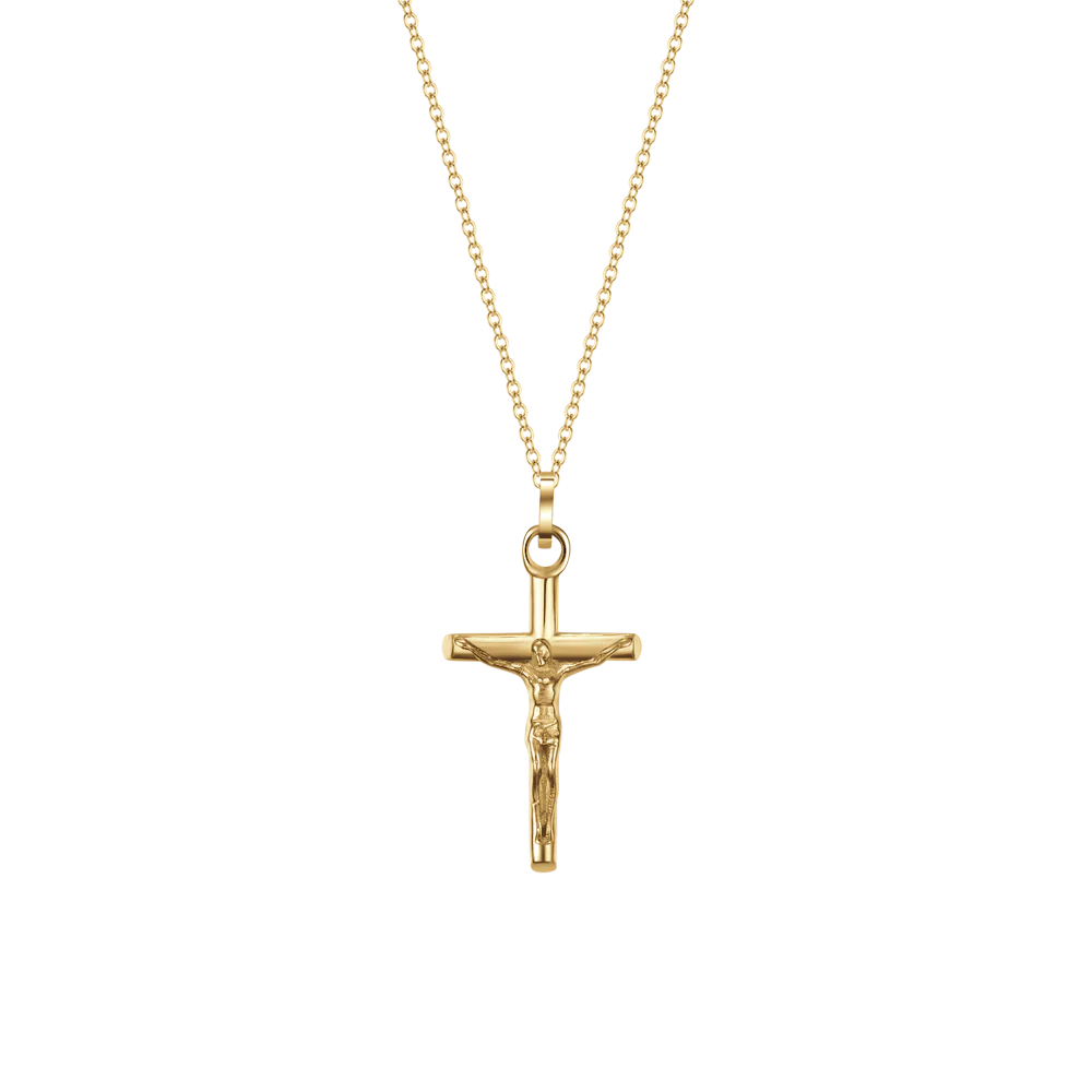 COLLANA UOMO IN ACCIAIO CON CROCIFISSO LB CA526