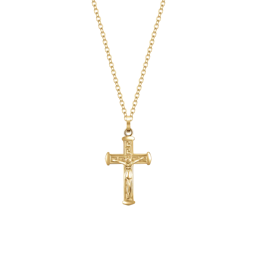 COLLANA UOMO IN ACCIAIO CON CROCIFISSO LB CA528