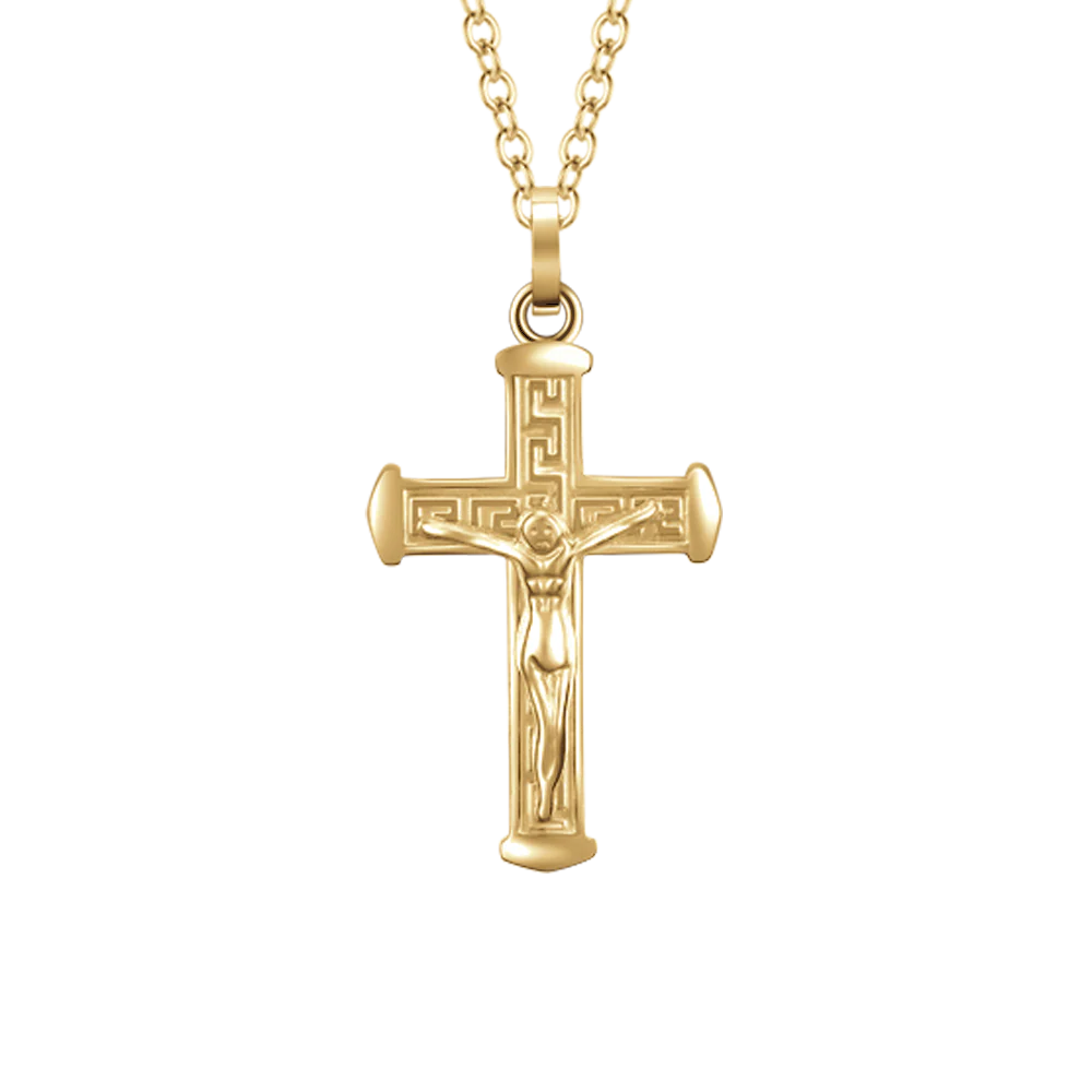 COLLANA UOMO IN ACCIAIO CON CROCIFISSO LB CA528