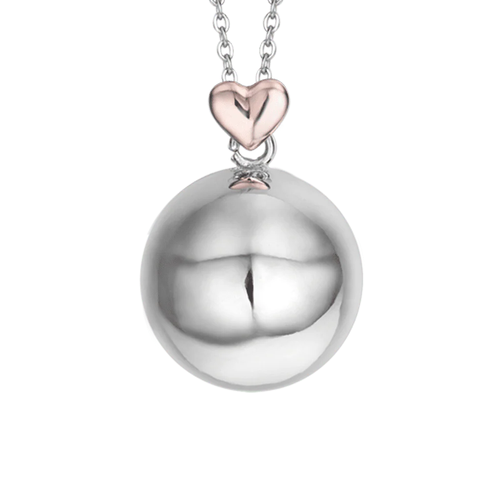COLLANA CHIAMA ANGELI IN ACCIAIO CON CUORE ROSE LUCA BARRA LB CK1219
