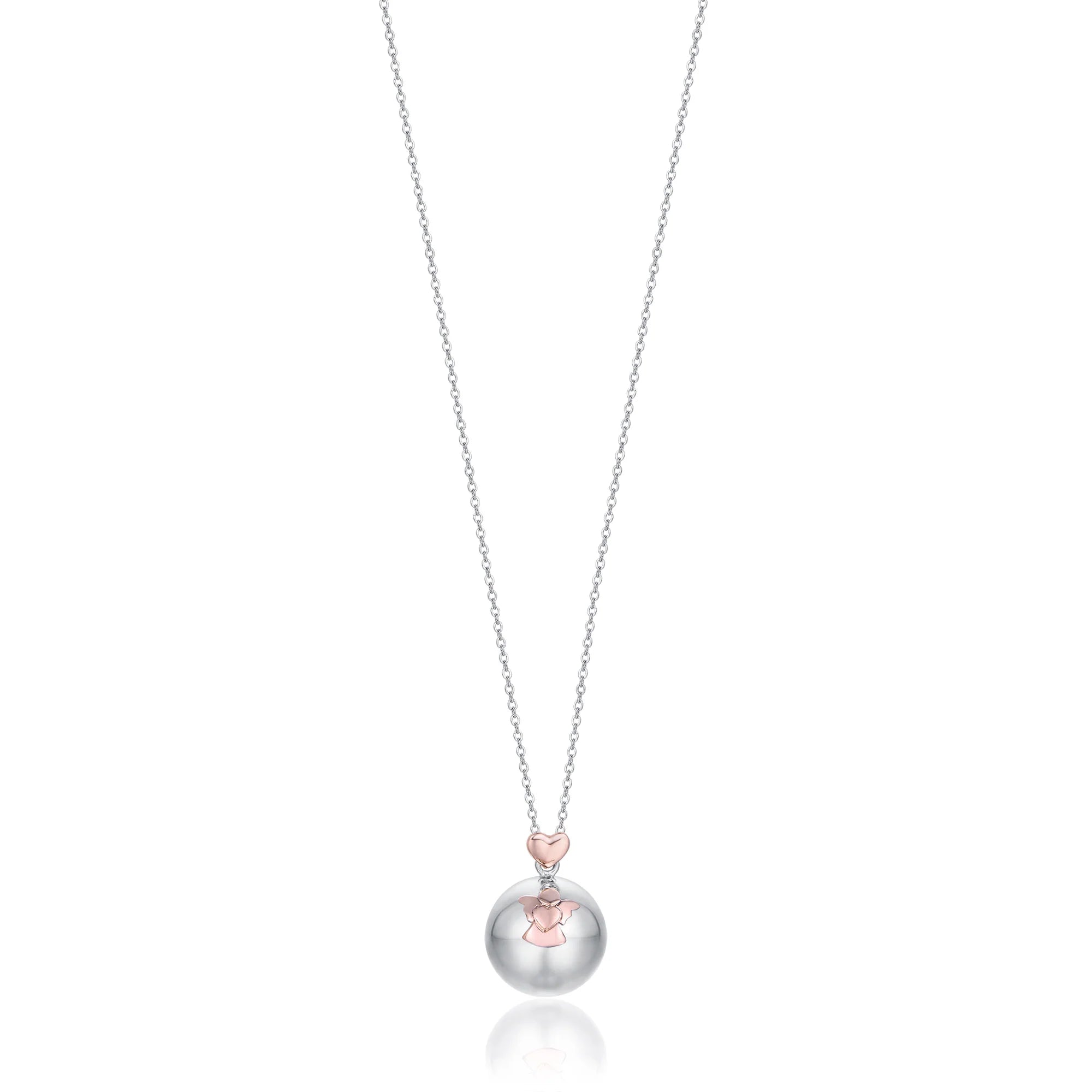 COLLANA CHIAMA ANGELI CON ANGELO E CUORE IN ACCIAIO LUCA BARRA LB CK1464