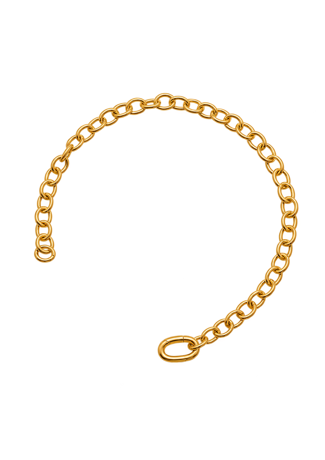 Bracciale da Donna Rolò Chain con ovale dorato base per charm in Argento 925 Rue de Mille RDM CB-LBR 02