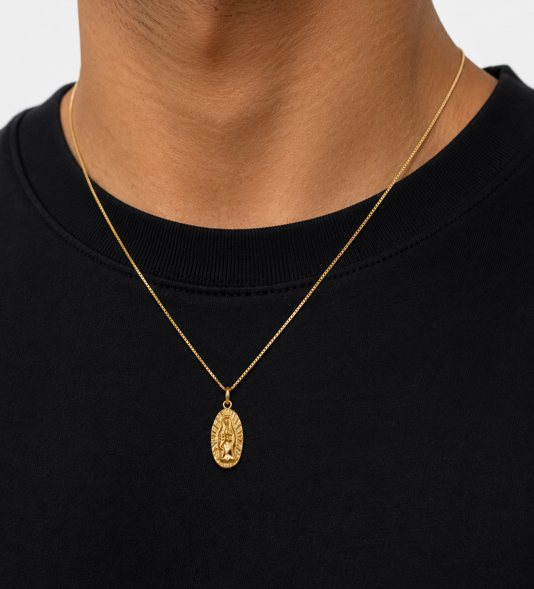 Unisex-Anhänger Madonna aus 18 Karat Gold Tiziano TIZ ORCND 598