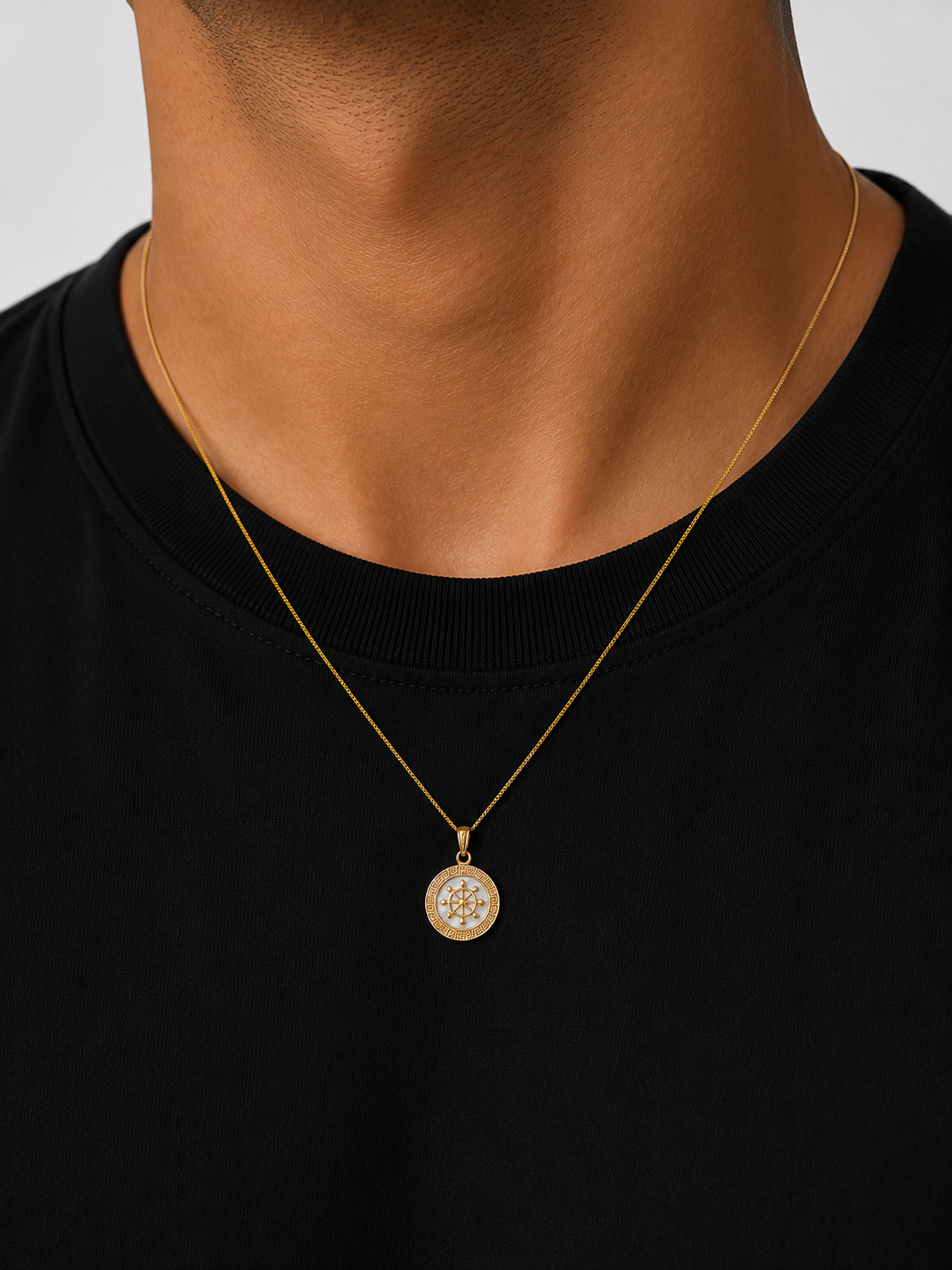 Pendente Uomo Timone in oro 18Kt e Madreperla Tiziano TIZ ORCND 26