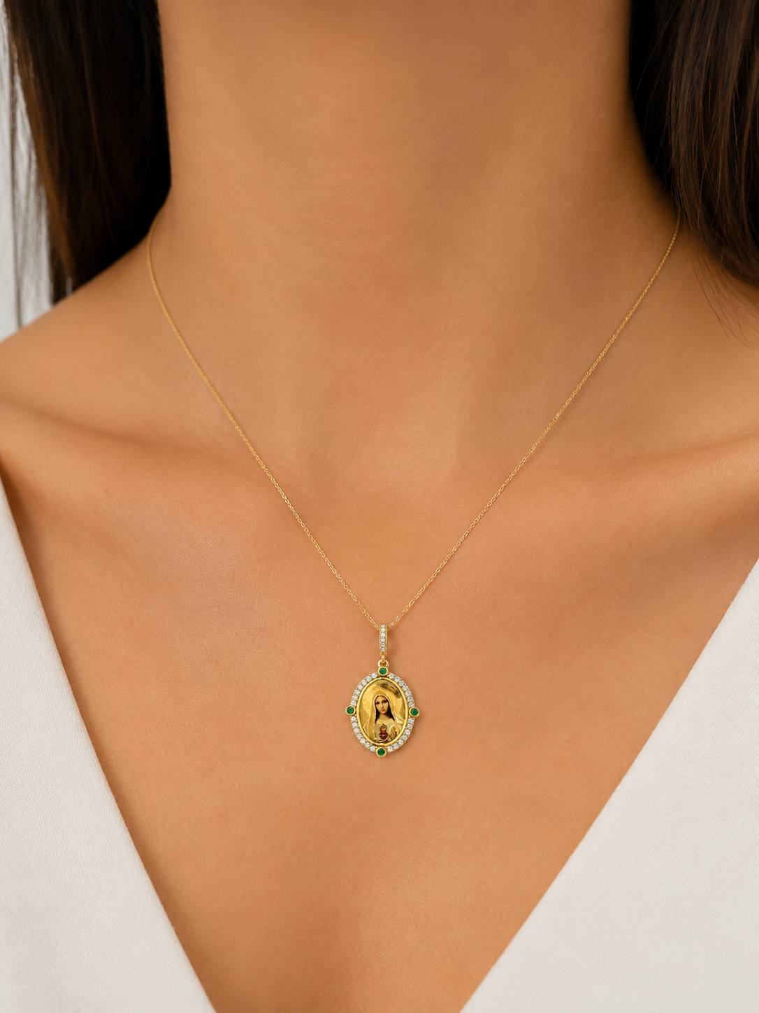 Pendente Medaglia Miracolosa in oro 18Kt Donna TIZIANO TIZ ORCND 21