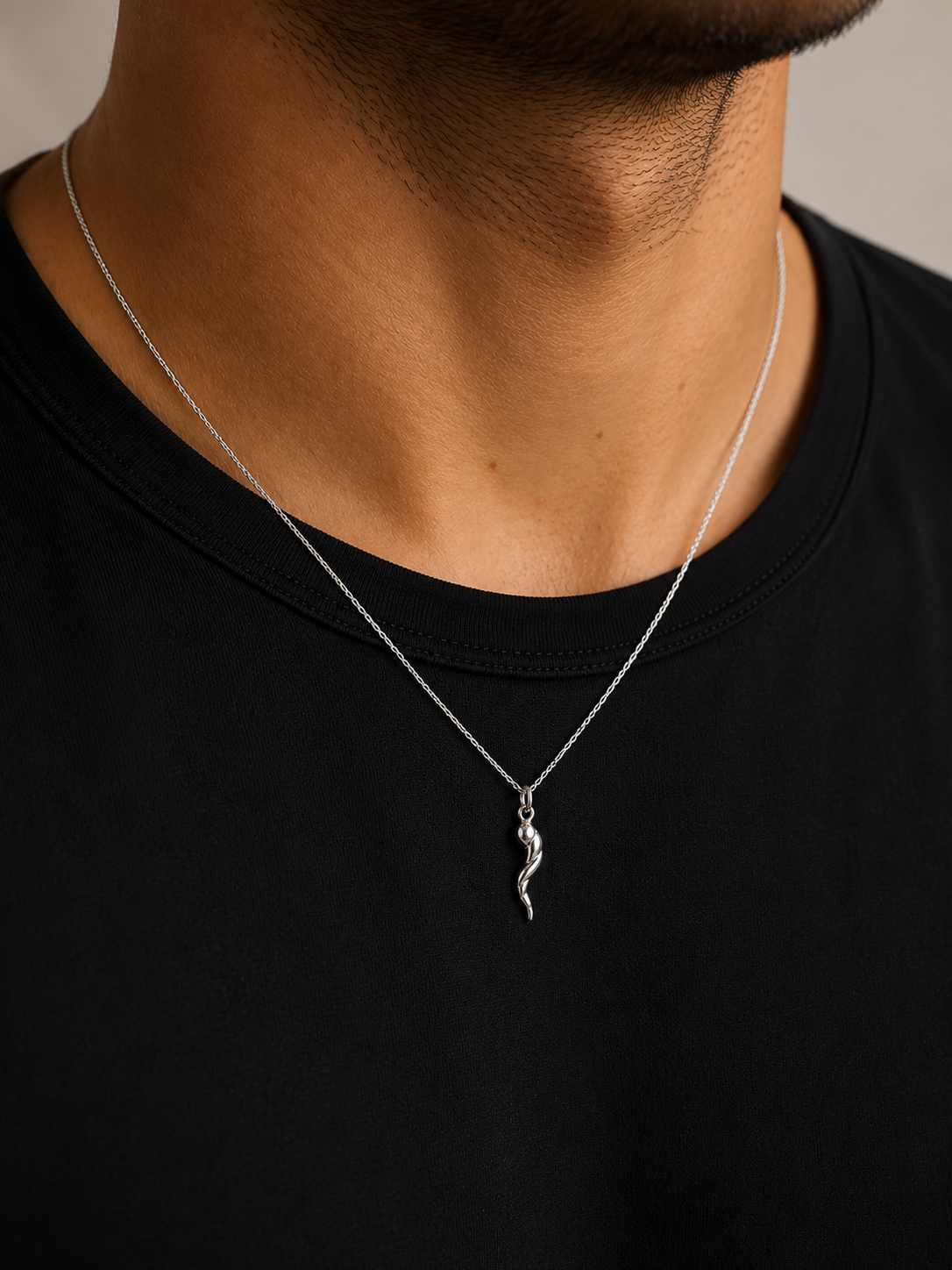 Charm Cornetto Portafortuna in oro bianco Unisex 18Kt TIZIANO TIZ ORCORN 23