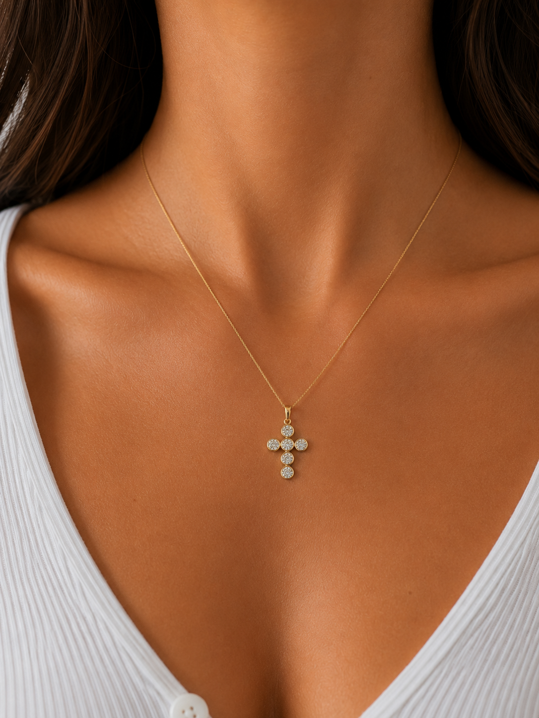 Ciondolo Croce da Donna in oro 18Kt TIZIANO TIZ ORCND 604