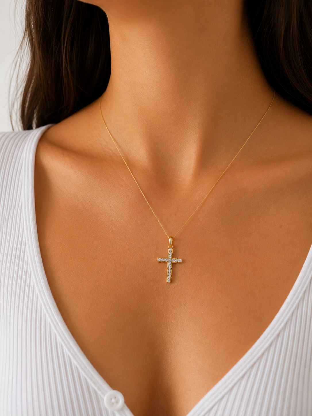 Ciondolo Croce da Donna in oro 18Kt TIZIANO TIZ ORCND 436