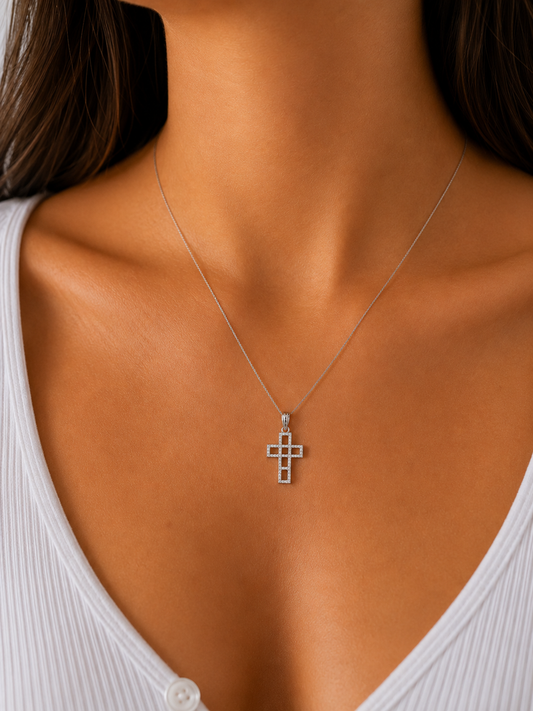 Ciondolo Croce da Donna in oro 18Kt TIZIANO TIZ ORCND 509