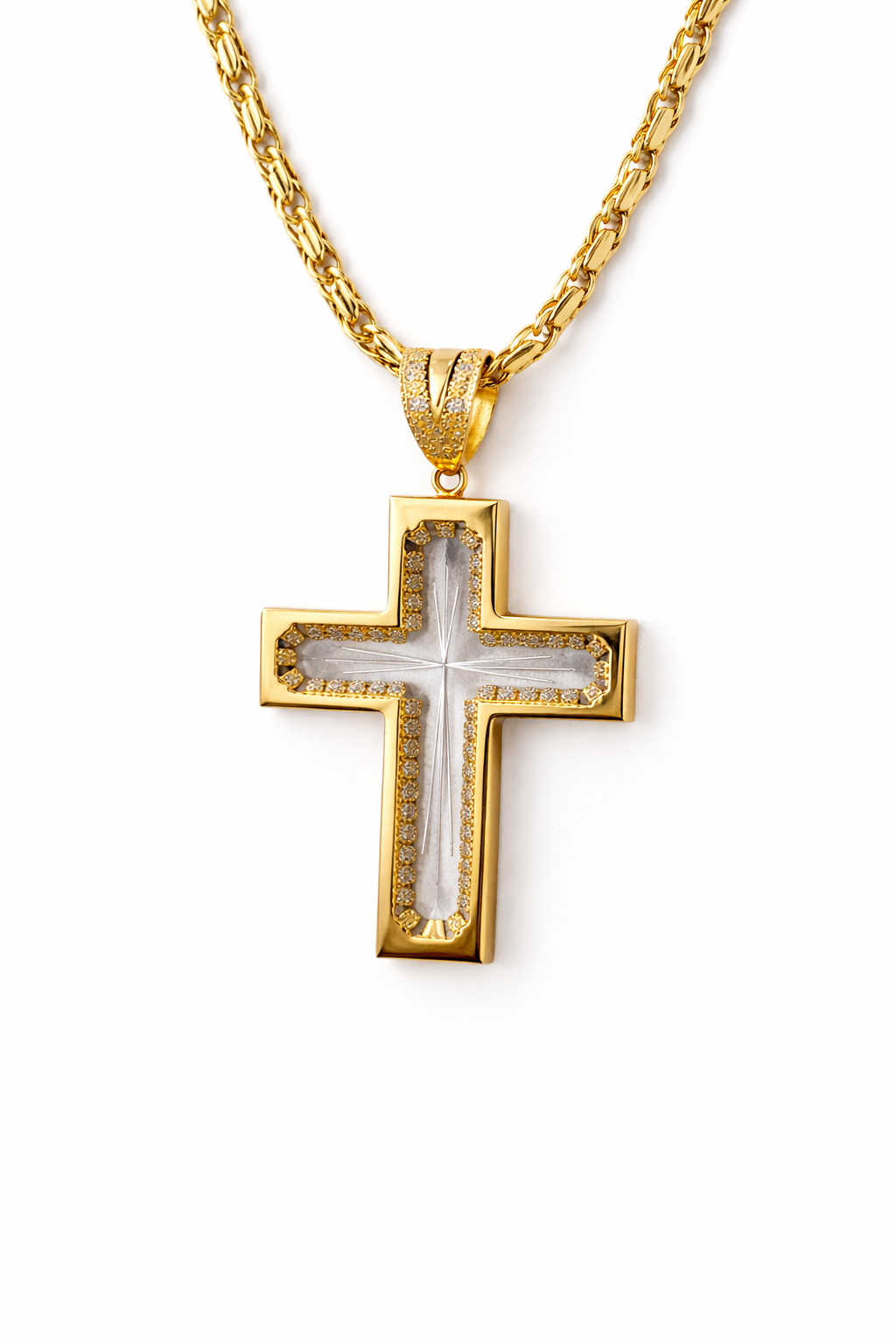 Collana con Croce Radial in Oro 18KT