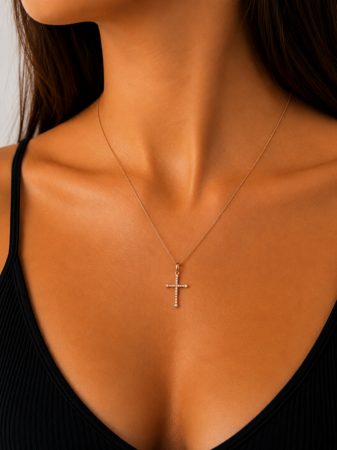 Damenanhänger Kreuz aus 18 Karat Gold TIZIANO TIZ ORCND 637