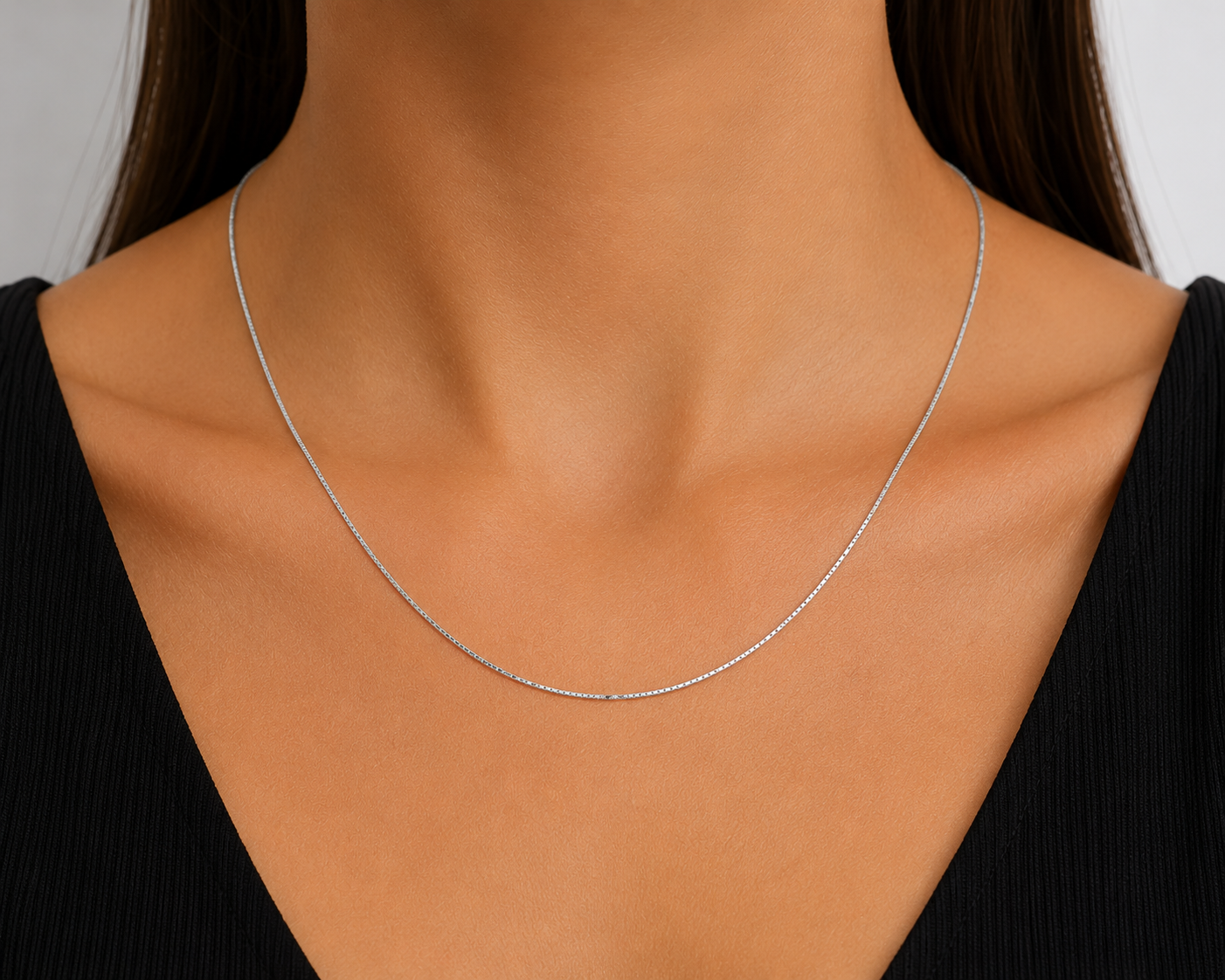 Collana Unisex Veneziana in oro bianco 18Kt TIZIANO TIZ ORCAT 219/B