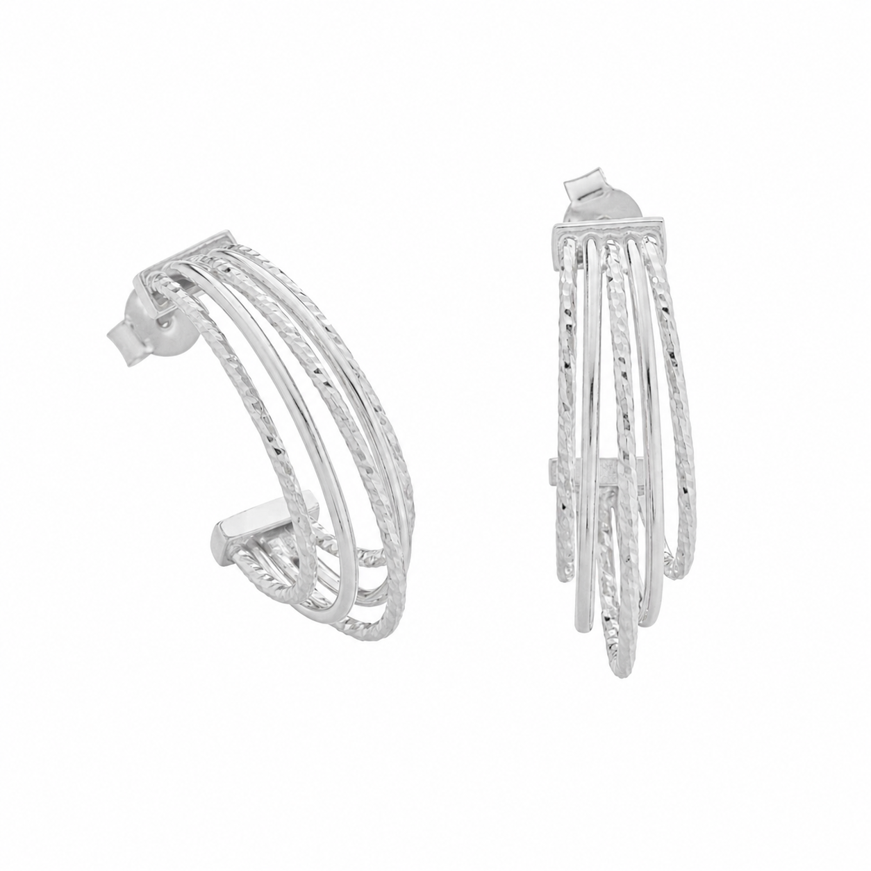 Orecchini da Donna multicerchi di luce argento Marcello Pane MP ORPV 014