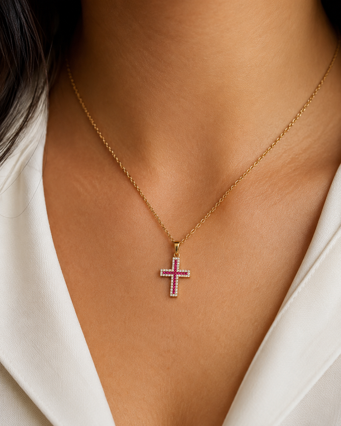 Ciondolo Croce da Donna in oro 18Kt TIZIANO TIZ ORCND 632