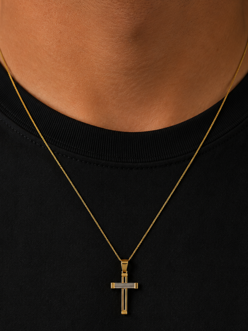 Ciondolo Croce da Uomo in oro 18Kt TIZIANO TIZ ORCND 108
