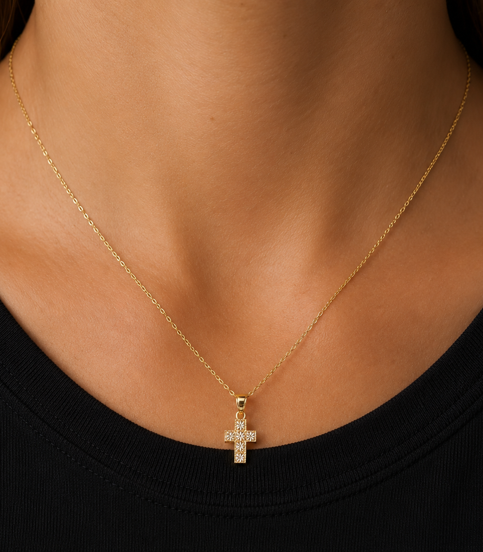 Ciondolo Croce Traforata Unisex in oro 18Kt TIZIANO TIZ ORCND 152