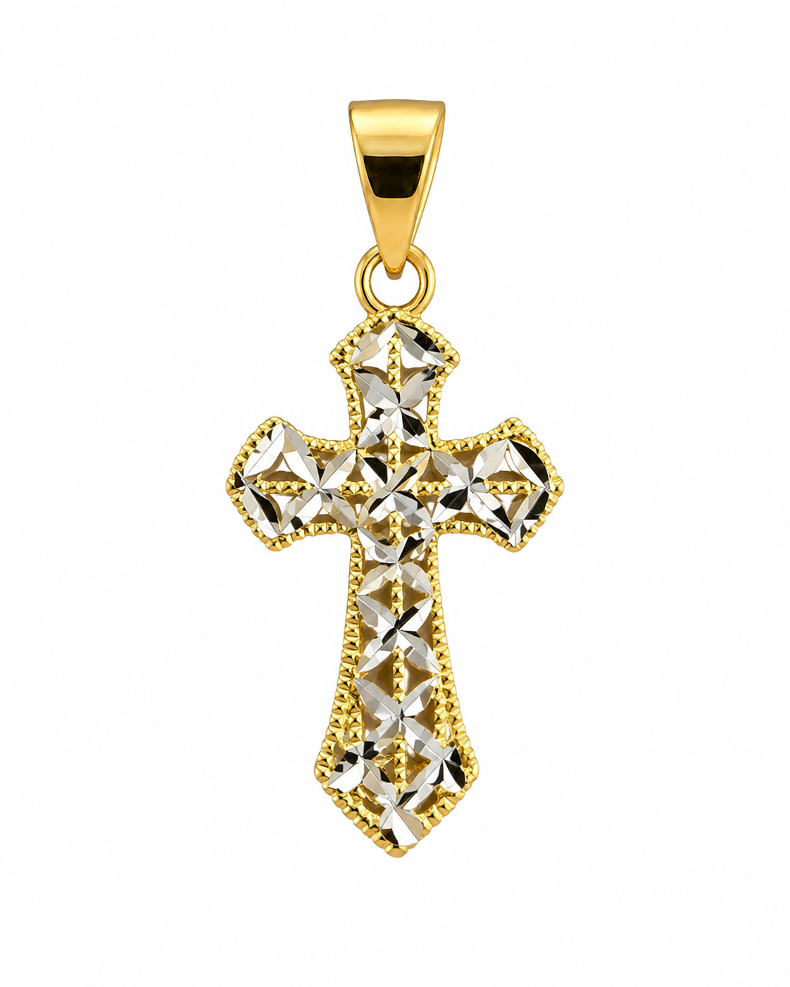 Ciondolo Croce Bicolore Donna in oro 18Kt TIZIANO TIZ ORCND 203