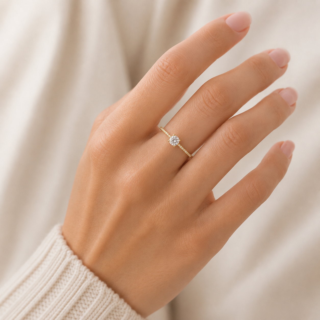 Anello Solitario da Donna in oro 18Kt TIZIANO TIZ ANOR 209
