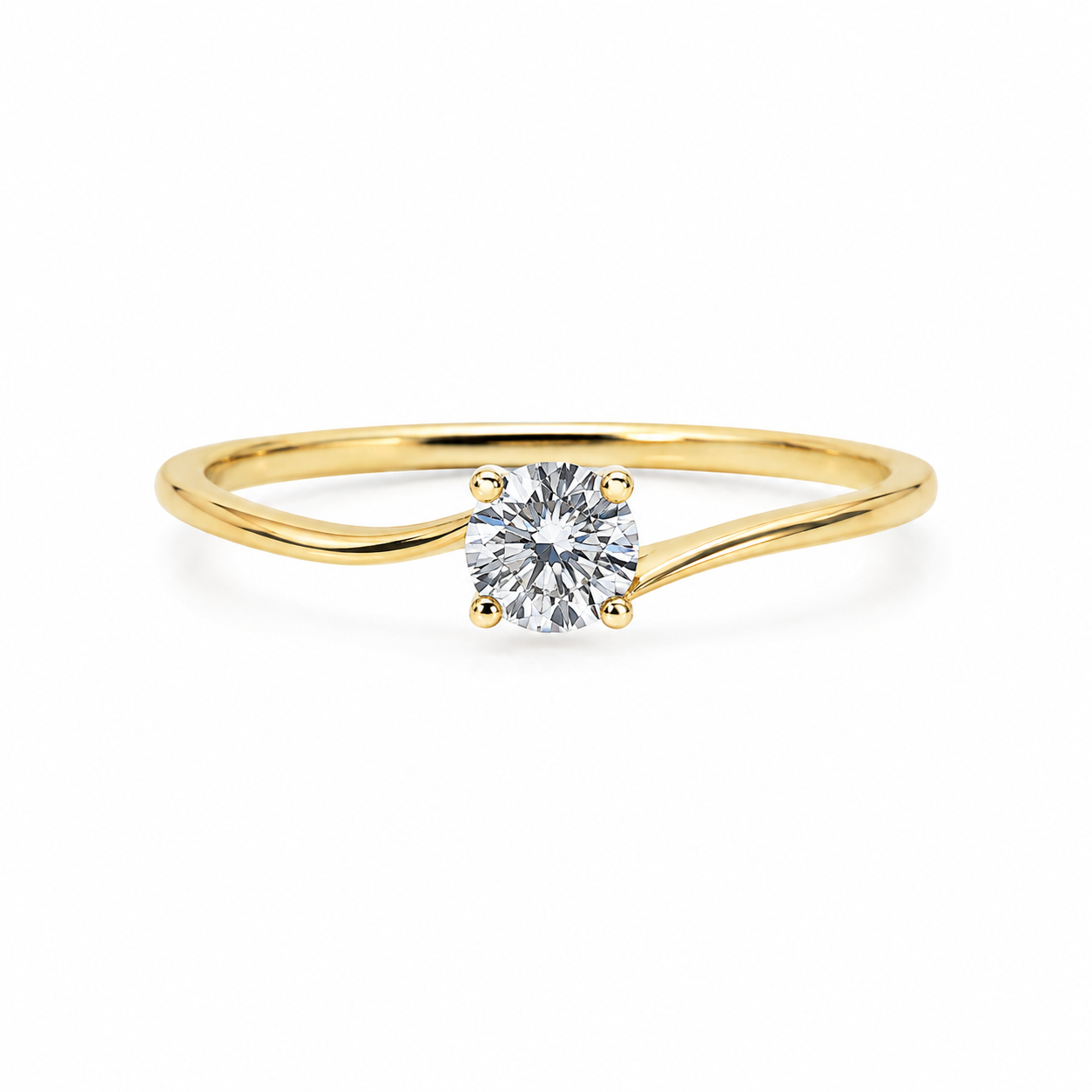 Damen-Solitärring aus 18 Karat Gold TIZIANO TIZ ANOR 200
