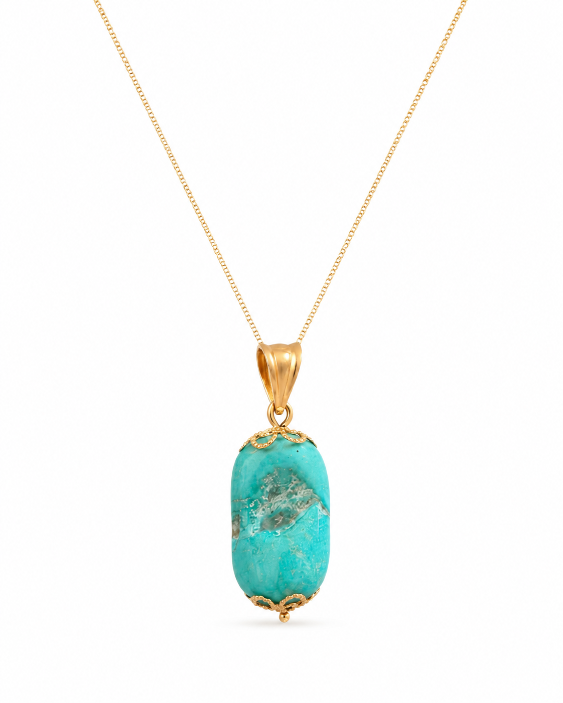 Collana Donna con Ciondolo Turchese in Oro 18Kt Tiziano TIZ ORCND 104