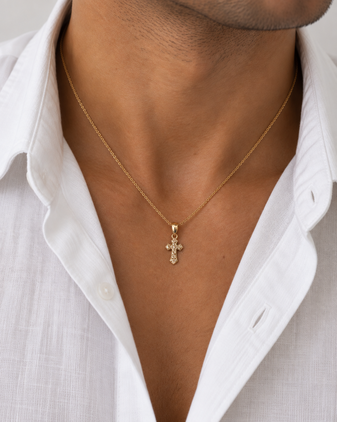 Ciondolo Croce Sfaccettata in Oro 18Kt TIZIANO TIZ ORCND 203
