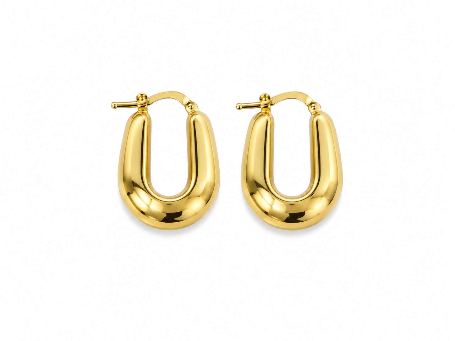 Orecchini a Cerchio Ovale Bombato Da Donna in Oro 18Kt TIZIANO TIZ OR 175