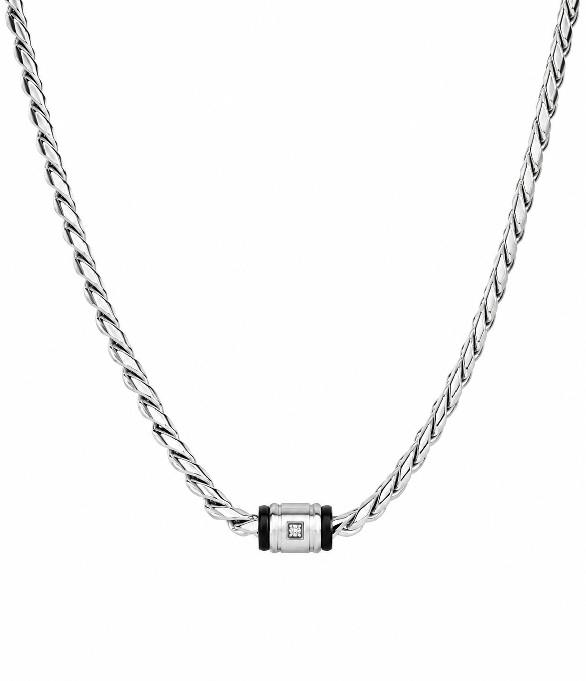 Collana da Uomo in Acciaio pvd nero e Diamante Comete COM UGL774