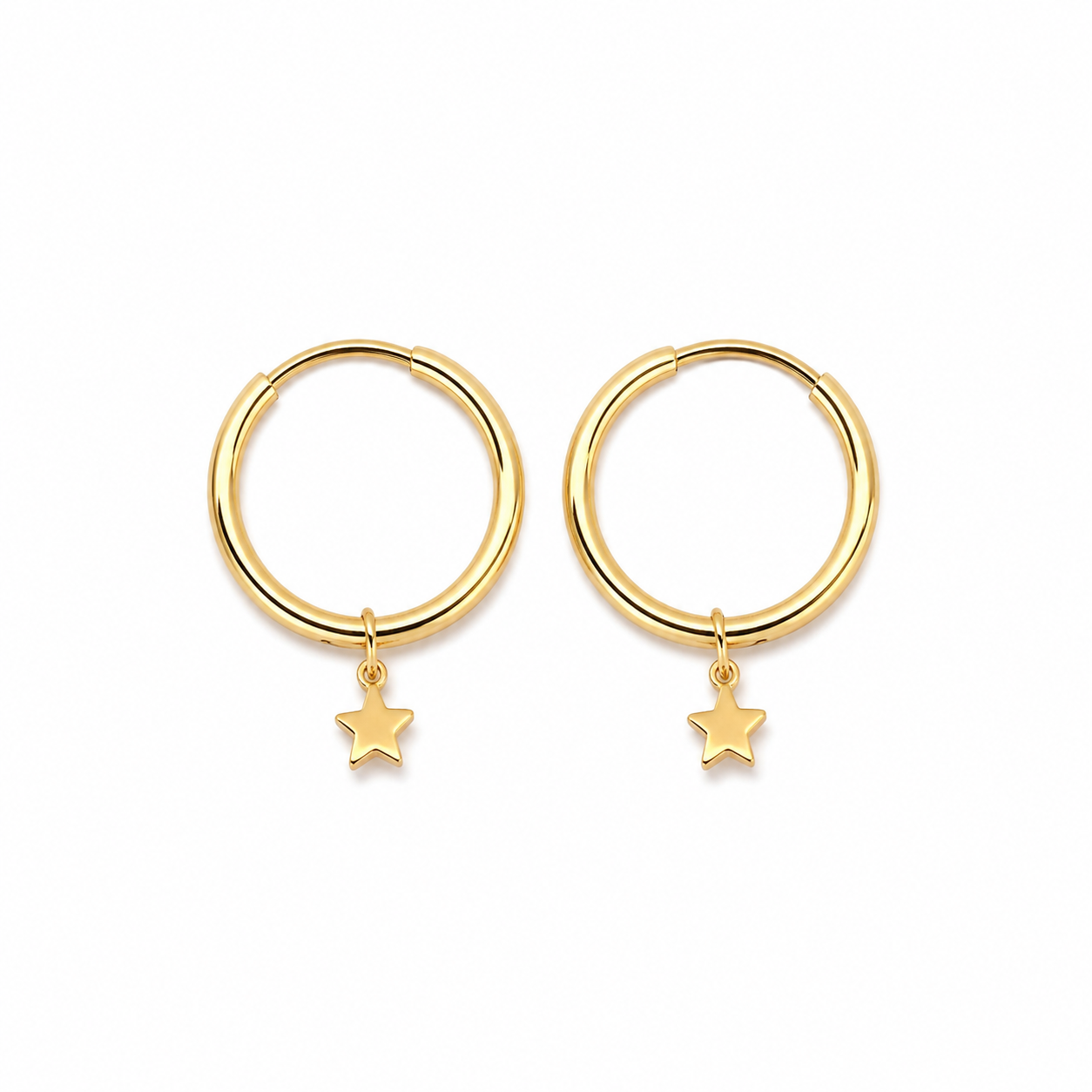 Orecchini Cerchio Con Stella Da Donna in Oro 18Kt TIZIANO TIZ OR 131