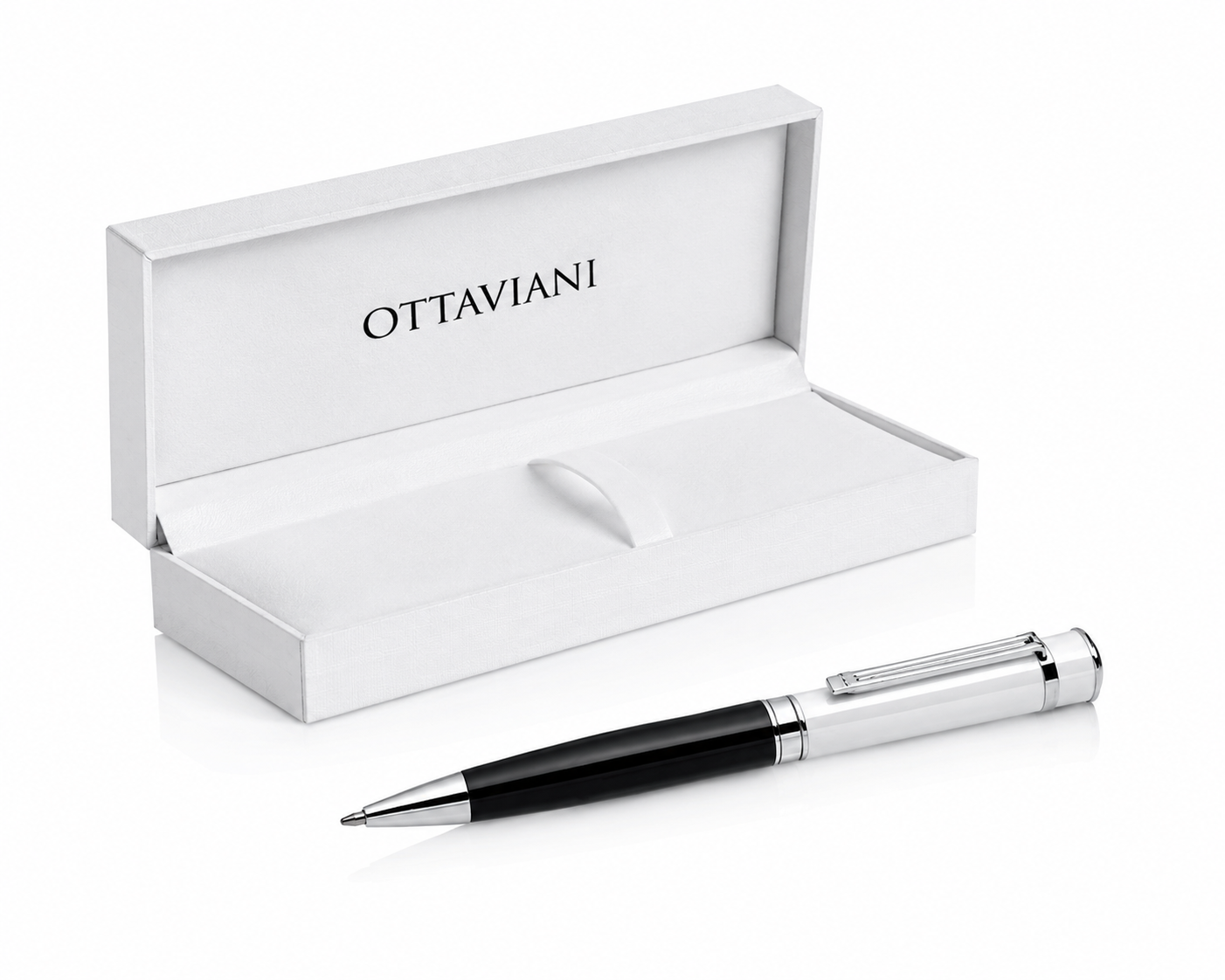 Penna Biro Black/White con Cristallo Ottaviani OTT 84286