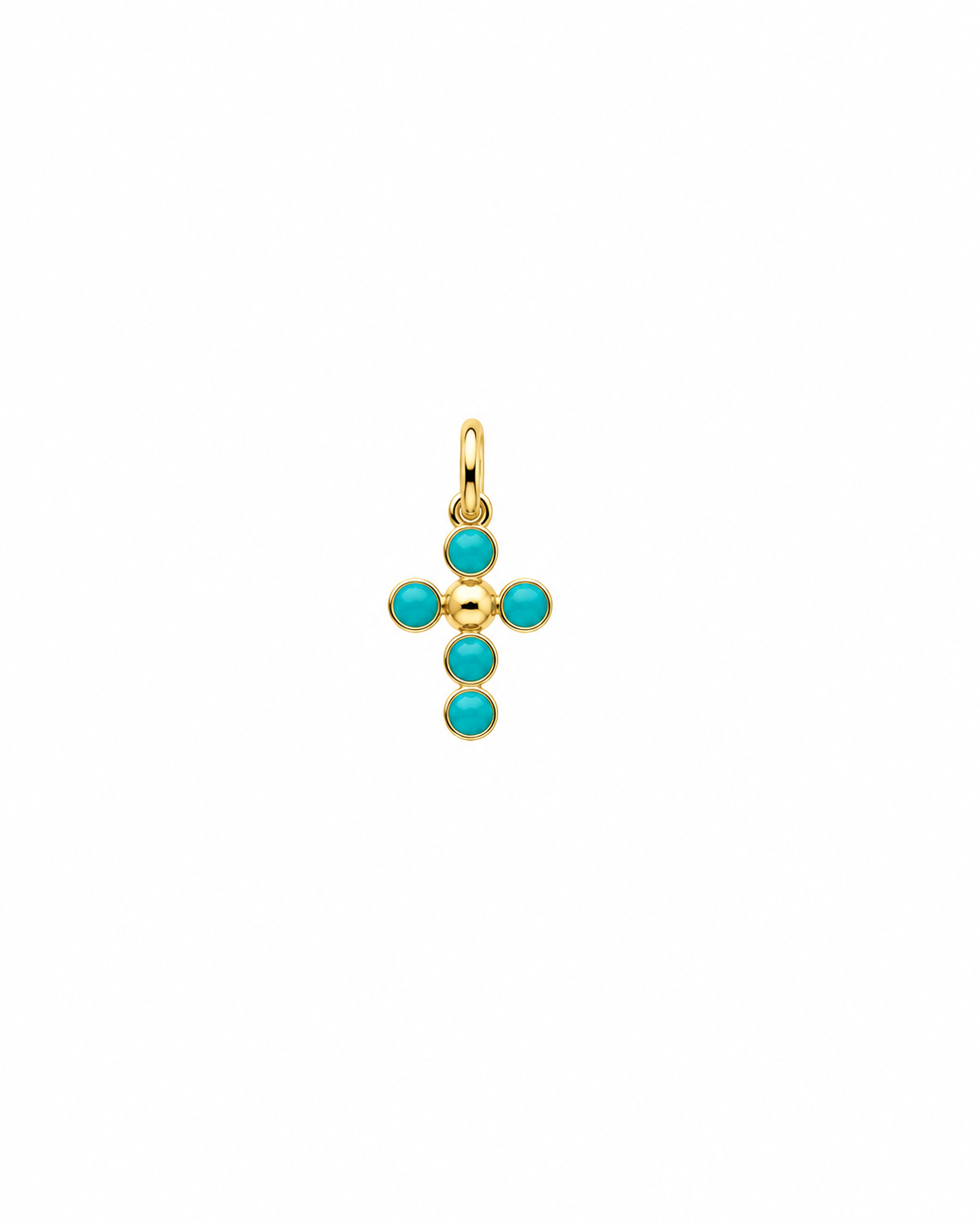 Charm Croce Pallini Smalto Azzurro Charm-bar in Argento 925 Rue De Mille RDM CB-LCN 96