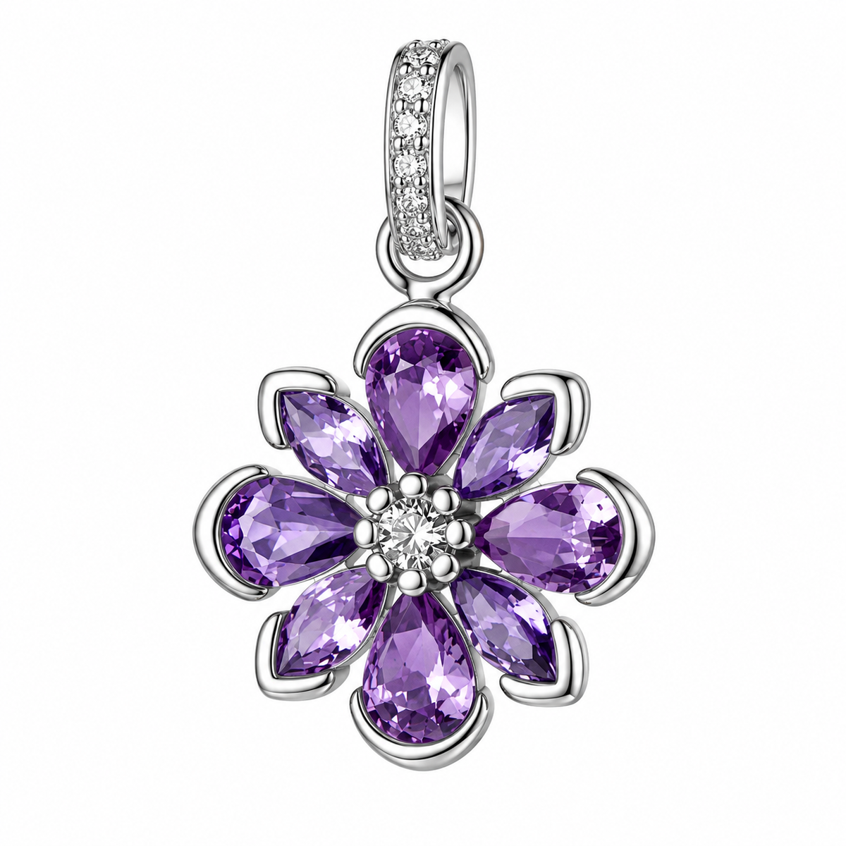 Pendente da Donna con fiore e cubic zirconia in Argento 925 Brosway BROS FMP143