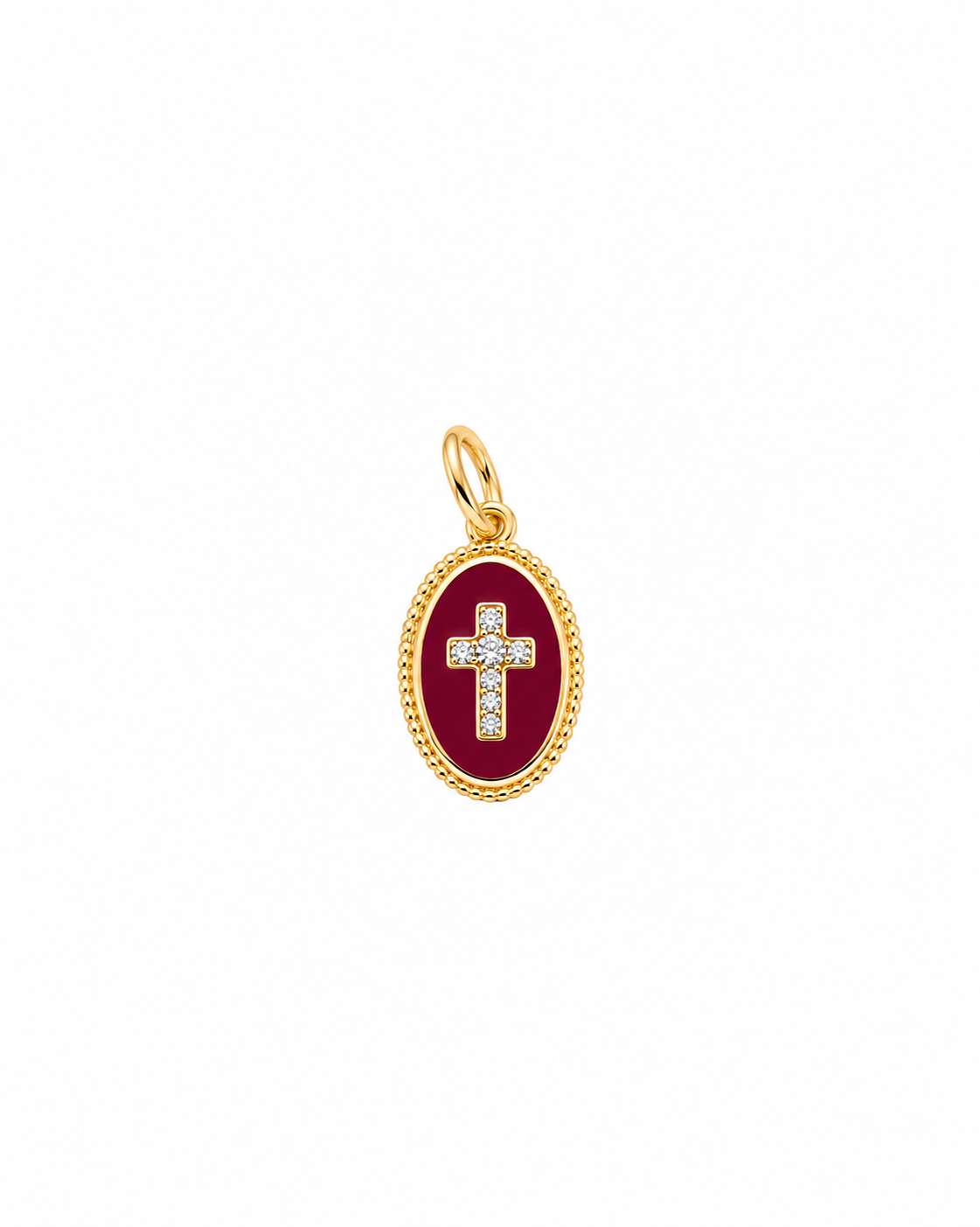 Charm Croce Burgundy Charm-bar in Argento 925 Rue De Mille RDM CB-LCN 56