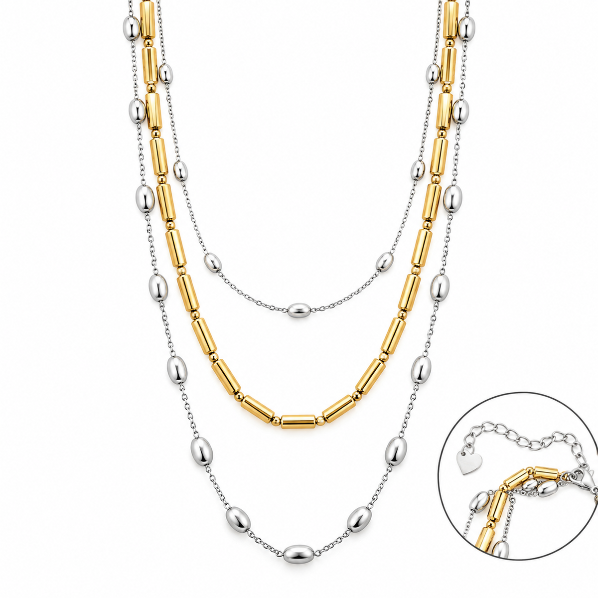 Collana da Donna Multifilo in Acciaio 4US Cesare Paciotti 4US 4UCL7400W