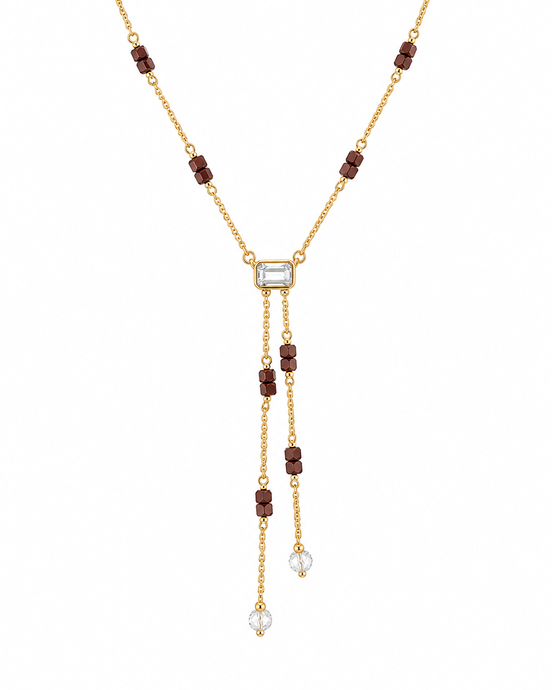 Girocollo da Donna Lariat Double Emerald Cut in Argento 925 Rue de Mille RDM GR-040 M2 M AU